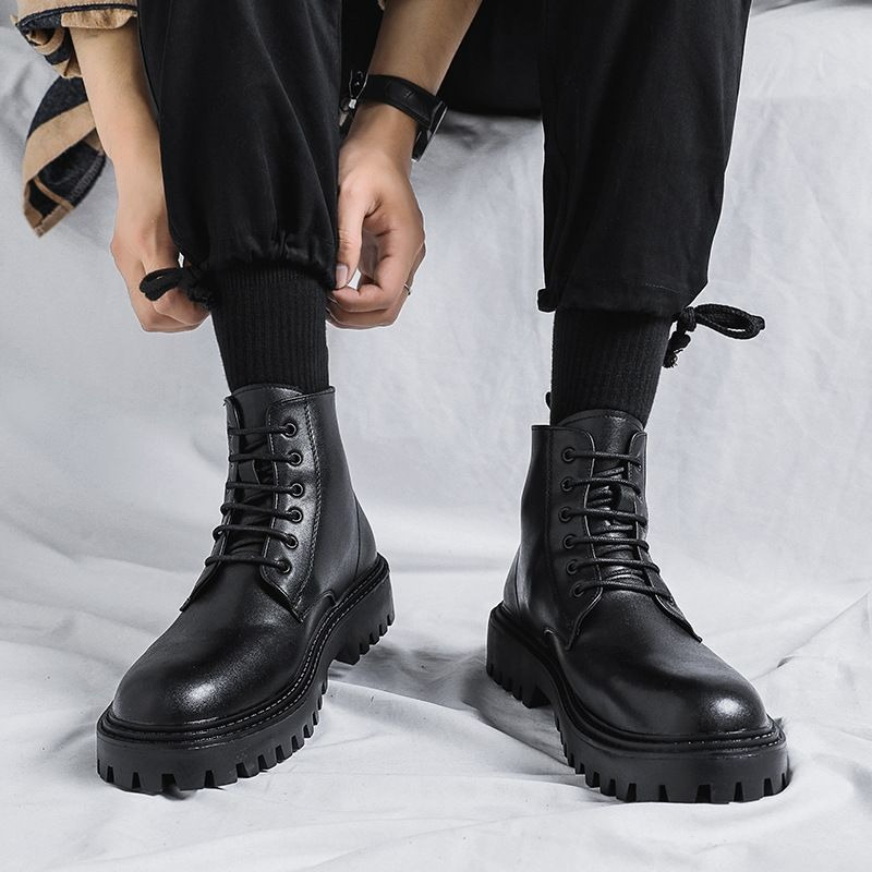 Stivali Alti in Pelle da Uomo, - Men'S Shoes Increase Height recensione e prezzo